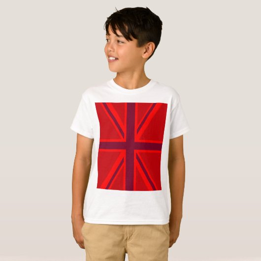 Red Version British Union Jack Decor T-Shirt (Vorne ganz)