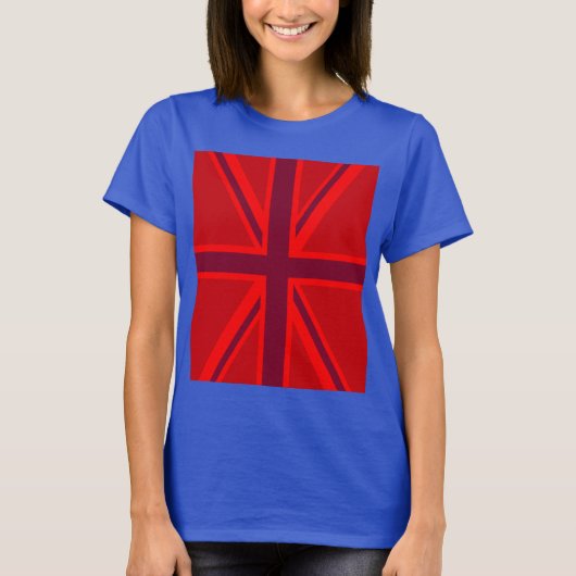 Red Version British Union Jack Decor T-Shirt (Vorderseite)