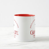 Red Veterinary School Abschluss Custom Tasse (Zentrum)
