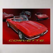 Red Vette Collage Poster (Vorne)