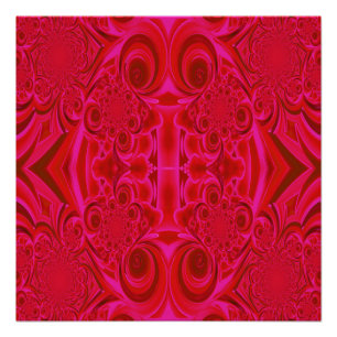 Red Vibrant Swirl Perfektes Poster