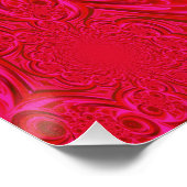 Red Vibrant Swirl Perfektes Poster (Ecke)