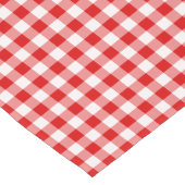 Red Vichy Muster für Business, B&B, Restaurants Kurzer Tischläufer (Ecke)