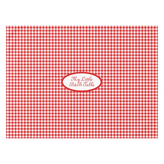 Red Vichy Muster für Business, B&B, Restaurants Tischdecke (Vorderseite (Horizontal))