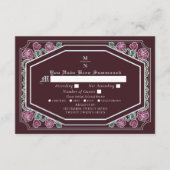 Red Viktorianisch Gothic Rose & Thorns Wedding RSV Begleitkarte (Vorderseite)