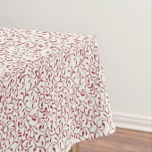 Red Vine Scroll Tablecloth - Holiday Elegante Tischdecke (Beispiel)