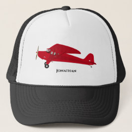 Red Vintag Aircraft Baseball Trucker Hats Truckerkappe