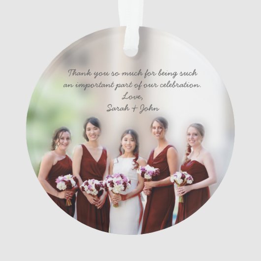 Red Vintag Bird Bridesmaid Ornament (Rückseite)