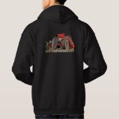 Red Vintag Classic Car Collector Black Hoodie (Rückseite)