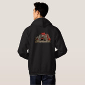 Red Vintag Classic Car Collector Black Hoodie (Schwarz voll)