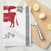 Red Vintag Farm Geschirrtuch (Viertel Falte)