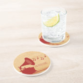 Red Vintag Gramophon Untersetzer (Seite)