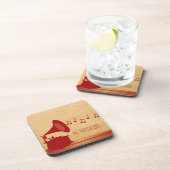 Red Vintag Gramophon Untersetzer Set (Rechte Seite)