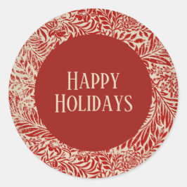 Red Vintag Holiday Card Umschlag Aufkleber