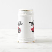 Red Vintag LKW Custom Ber Stein Bierglas (Mittel)