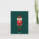 Red Vintag Nutcracker Weihnachten Karte (Rückseite)