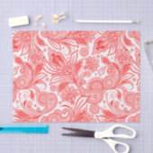 Red Vintag Paisley Pattern Seidenpapier (Handwerk)