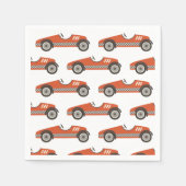 Red Vintag Race Car Birthday Serviette (Vorderseite)