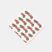 Red Vintag Race Car Birthday Serviette (Ecke)
