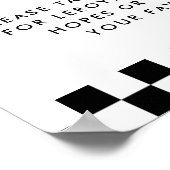 Red Vintag Race Car Birthday Time Kapsel Poster (Ecke)