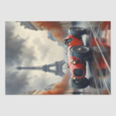 Red Vintag Race Car - Paris Entdeckungsreise Seidenpapier (Vorderseite)