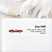 Red Vintag Race Car Rücksendeadresse (Insitu)