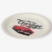 Red Vintag Truck Birthday Custom Paper Teller (Schrägansicht)