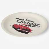 Red Vintag Truck Birthday Custom Paper Teller (Schrägansicht)