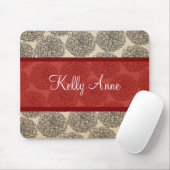 Red Vintag Zinnia Mousepad (Mit Mouse)