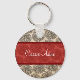 Red Vintag Zinnia Schlüsselanhänger