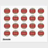 Red Vintag Zinnia Stickers (Blatt)