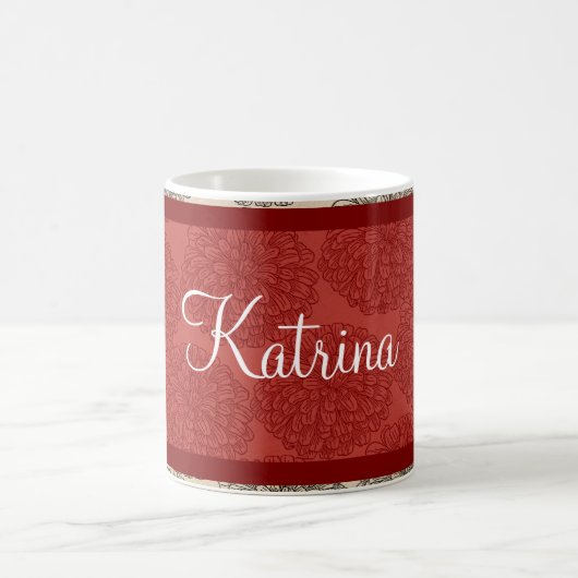 Red Vintag Zinnia Tasse (Mittel)
