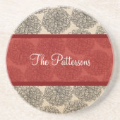 Red Vintag Zinnia Untersetzer (Vorne)