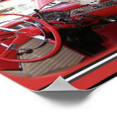 Red Vintage Car Poster (Ecke)