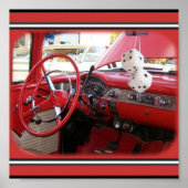 Red Vintage Car Poster (Vorne)