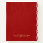 Red Vintage Faux Leather Notizblock (Rückseite)