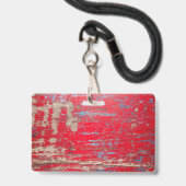 Red Vintage Wood Ausweis (Vorderseite mit Lanyard)