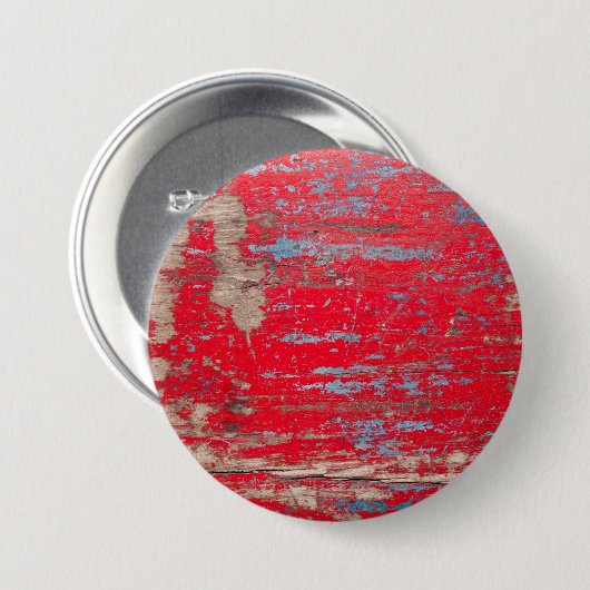 Red Vintage Wood Button (Vorne & Hinten)