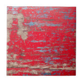 Red Vintage Wood Fliese (Vorderseite)