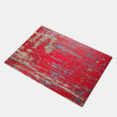 Red Vintage Wood Fußmatte (Schrägansicht)