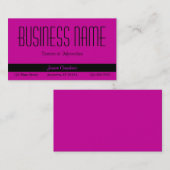 Red Violet Business Card Visitenkarte (Vorne/Hinten)