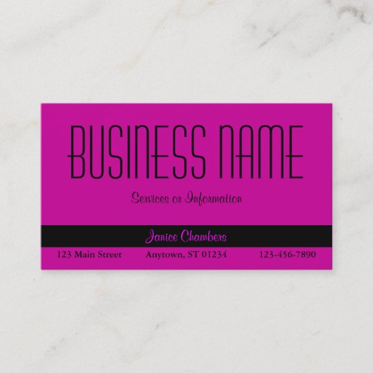 Red Violet Business Card Visitenkarte (Vorderseite)