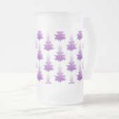 Red-Violet Evergreen Weihnachtsbaum Mattglas Bierglas (VorderseiteRechts)