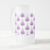 Red-Violet Evergreen Weihnachtsbaum Mattglas Bierglas (Vorderseite Links)