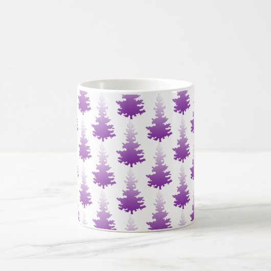 Red-Violet Evergreen Weihnachtsbaumen Kaffeetasse (Mittel)