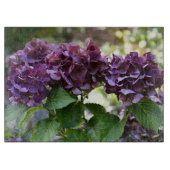 Red Violet Hydrangea Blooms Floral Schneidebrett (Vorderseite)