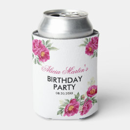 Red Violet Peony Floral Greenerity Geburtstagspart Dosenkühler