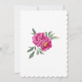 Red Violet Peony Greenery 30. Überraschung Geburts Einladung (Rückseite)