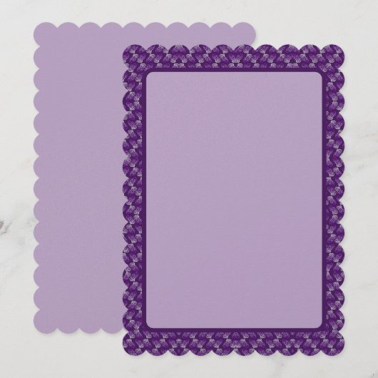 Red-Violet Wave Feiertagskarte (Vorne/Hinten)