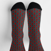 Red Violin Pattern Socken (Oben)